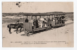 ARCACHON * CAP FERRET * GIRONDE * TRAM Attendant Son Départ Aux DUNES * CHEVAL * Carte N° 292 - Arcachon