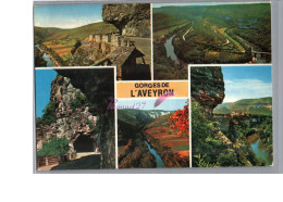 LES GORGES DE L'AVEYRON 12 - La Route Touristique La Vallée Vue Panoramique Boucle Cirque Bônes Tunnel Pont Carte Vierge - Sonstige & Ohne Zuordnung