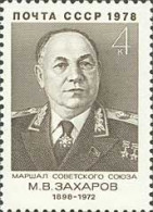 Russia USSR 1978  80th Birth Anniversary Of M.V.Zakharov. Mi 4738 - Neufs