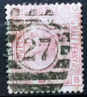 INGLATERRA - IVERT Nº 56 - PLANCHA 10 USADO - LA REINA VICTORIA - EL DE LA FOTO - Used Stamps