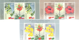 2024.Kyrgyzstan, 30y Of Diplomatic Relations With Brazil, Indonesia, Czechis,  2 Sets With Labels,  Mint/** - Kyrgyzstan