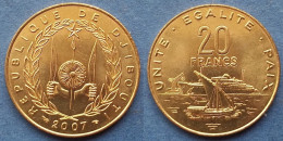 DJIBOUTI - 20 Francs 2007 "Sailboat" KM# 24 Republic Standard Coinage - Edelweiss Coins - Djibouti
