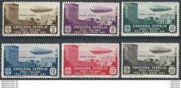 1933 Egeo Aerea Zeppelin 6v. MNH Sassone N. 22/27 - Otros & Sin Clasificación