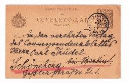 Postal Stationery 1914 Cinfalva Siegendorf Magyarország Österreich Ungarn Austria Hungary - Postal Stationery