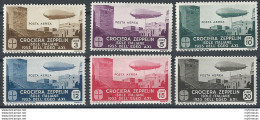 1933 Egeo Aerea Zeppelin 6v. MH Sassone N. A22/27 - Autres & Non Classés