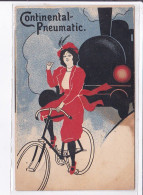 PUBLICITE : Continental Pneumatic (vélo - Train - Locomotive) Illustrée Par Laskoff ? - état - Werbepostkarten