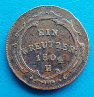 Allemagne Germany Deutschland Further Austria Vorderösterreich 1 Kreuzer 1804 H Km 27 - Monedas Pequeñas & Otras Subdivisiones