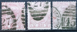 INGLATERRA - 3 SELLOS IVERT Nº 56 - PLANCHA 9+10+12 USADOS - LA REINA VICTORIA - LOS DE LA FOTO - Used Stamps