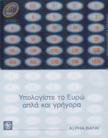 GREECE - Alpha Bank Euroconverter - Otros & Sin Clasificación
