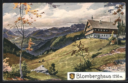 Künstler-AK Carl Moos: Blomberghaus Mit Panorama  - Moos, Carl