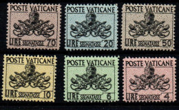1954 - Vaticano S 19/S24 Stemma   ++++++++ - Portomarken