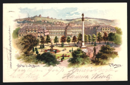 Künstler-AK Friedrich Perlberg: Schloss In Stuttgart  - Perlberg, F.