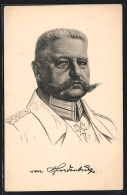 AK Portrait Paul Von Hindenburg In Uniform  - Personnages Historiques