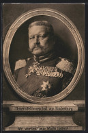 AK Generalfeldmarschall Paul Von Hindenburg In Uniform Mit Ordenspange  - Historical Famous People