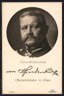 AK Portrait Generalfeldmarschall Paul Von Hindenburg In Uniform, Oberbefehlshaber Im Osten  - Historische Figuren