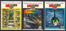 Russia USSR 1978  Soviet-East Germany Space Flight. Mi 4763-65 - Nuevos