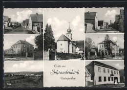 AK Schraudenbach /Unterfranken, Gasthaus Z. Sonne, Kirche, Schulhaus, Totalansicht  - Sonstige & Ohne Zuordnung