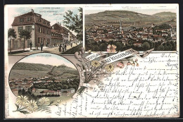 Lithographie Bad Kissingen, Obere Saline (Fürst Bismarck-Wohnung), Bodenlaube  - Bad Kissingen