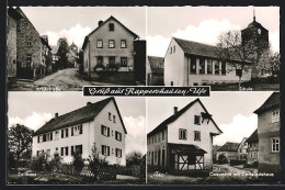 AK Rappershausen, Ortspartie Mit Gemeindehaus, Schule, Kirche, Zollhaus  - Other & Unclassified