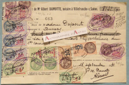 ● Fiscaux Sur Reçu 1931 Dont N° 48 49 Et 50 - Me Damotte Notaire à Villefranche Sur Saône - Annecy Mme Dupont Timbres - Brieven En Documenten