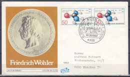 ⁕ Germany, BUND / BRD 1982 ⁕ 100th Anniversary Of Friedrich Wöhler's Death Mi.1148 ⁕ FDC Cover - 1981-1990