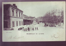13 - MARSEILLE - LA GARE - ANIMEE - ATTELAGE -  - Estación, Belle De Mai, Plombières