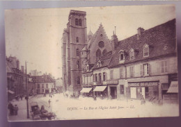 21 - DIJON -  RUE ET EGLISE SAINT JEAN - ATTELAGE - ANIMEE -  - Dijon