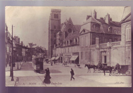 21 - TRAMWAYS - DIJON - PLACE EMILE ZOLA - ATTELAGE - ANIMEE -  - Dijon