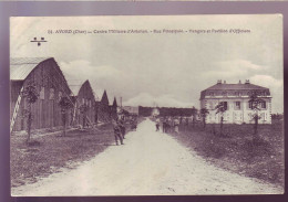 18 - CAMP D'AVORD - AVIATION - RUE PRINCIPALE - HANGARS ET PAVILLON D'OFFICIER - ANIMEE - - Autres & Non Classés