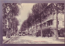 06 - TRAMWAYS - NICE - AVENUE De La GARE - MAGASIN à La MENAGERE - ANIMEE - - Transport Urbain - Auto, Autobus Et Tramway