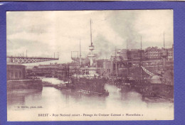 29 - BREST - PONT NATIONAL - PASSAGE Du CROISEUR CUIRASSE "" MARSEILLAISE "" - - Brest