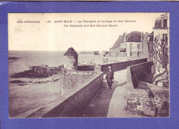 35 - SAINT MALO - REMPARTS - PLAGE De BON SECOURS - ANIMEE - - Saint Malo