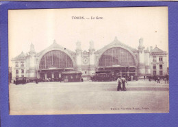 37 - TOURS - LA GARE - ANIMEE - TRAMWAYS -  - Tours