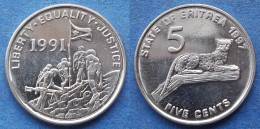 ERITREA - 5 Cents 1997 "Leopard" KM# 44 Independent Republic (1993) - Edelweiss Coins - Eritrea