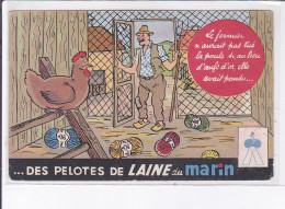 PUBLICITE : Les Pelotes De Laine Du Marin à Salins Les Bains (Jura) - état - Advertising