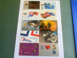 - 4 - Slovakia 10 Different Phonecards - Eslovaquia