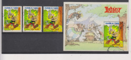 Yvert 3225 + 3226 + 3228 + Bloc 22 Asterix Cachets Ronds - Used Stamps