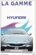 Gamme HYUNDAI Dépliant  4 Volets  Format A4 France, HCD-2, Pony, Lantra, Sonatra, Scoupe - Publicités