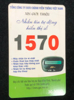 Vietnam This Is A Vietnamese Cardphone Card From 2001 And 2005(1570- 30 000dong)-1pcs - Viêt-Nam