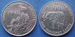 ERITREA - 100 Cents 1997 "African Elephant And Calf" KM# 48 Independent Republic (1993) - Edelweiss Coins - Erythrée