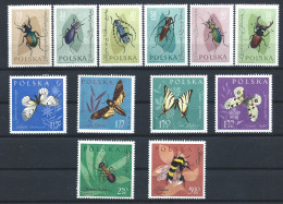 Pologne N°1140/51** (MNH) 1962 - Insectes Divers - Unused Stamps
