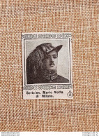 Decorato Con Medaglia Di Argento Mario Motta Di Milano Guerra Mondiale WW1 - Other & Unclassified