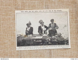 Val D'Aosta Nel 1913 Donne Di Gressoney Sul Colle Della Bettaforca 1.000 Gitanti - Autres & Non Classés