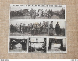 Vittorio Emanuele III Alberto I Maresciallo Pètain In Belgio Nel 1919 Guerra WW1 - Sonstige & Ohne Zuordnung