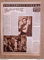 Film Marionette Dama Bianca Vecchio Mulino Illustrazione Di Cinema Anno 1939 - Autres & Non Classés