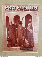 Copertina Pro Familia 1939 Chamberlain E Halifax Fanno Omaggio A Papa Pio XII - Other & Unclassified