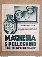 Magnesia San Pellegrino Effervescente In Flacone Pubblicità Del 1925 - Andere & Zonder Classificatie