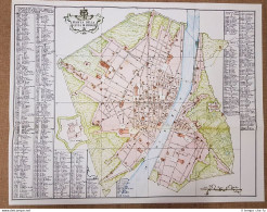 Pianta Della Città Di Firenze Nel 700 Toscana Grande Litografia Su Carta Spessa - Cartes Géographiques