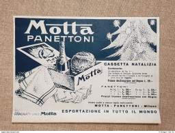 Panettoni Motta Esportazione In Tutto Il Mondo Milano Pubblicità Del 1925 - Sonstige & Ohne Zuordnung