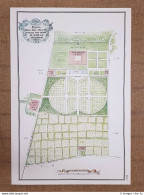 Pianta Villa Medicea E Giardini Della Petraia Firenze Toscana Nel 700 Litografia - Mapas Geográficas